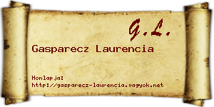 Gasparecz Laurencia névjegykártya
